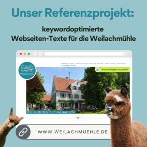 Alpaka-Webseite der Weilachmühle nach der Webseiten-Optimierung