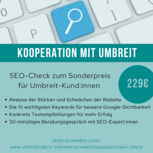 SEO-Check für Buchhandlungen in Kooperation mit Umbreit